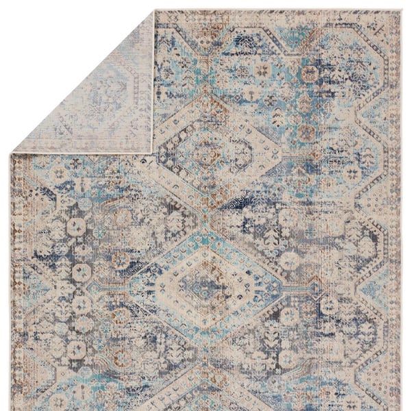 Marquess 4 X 6 Medallion Blue/Gray Indoor/Outdoor Area Rug