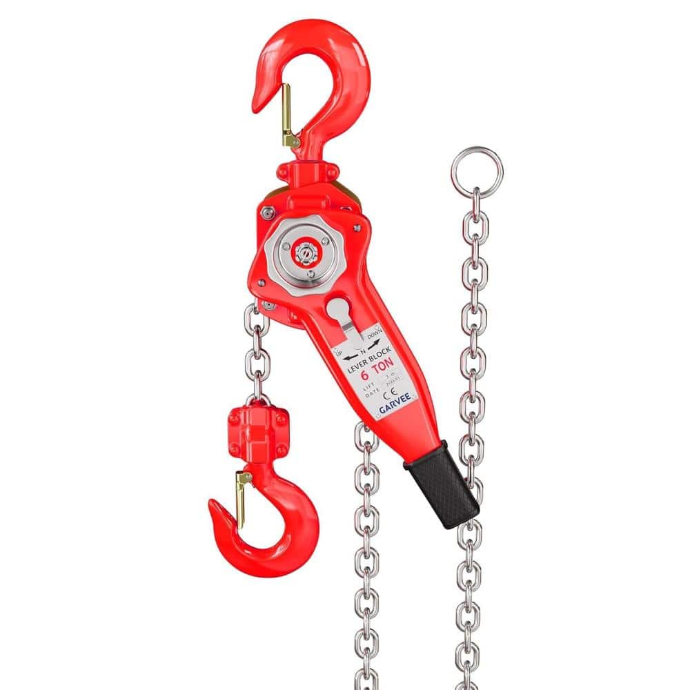 Manual Lever Chain Hoist, 6 Ton/13,200 Lbs Capacity, 20 ft Lifting Height, with Heavy Duty G80 Galvanized Steel Chain price history on PriceWatchPro