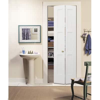 24 in. x 96 in. Birkdale White Paint Smooth Hollow Core Molded Composite Interior Closet Bi-fold Door