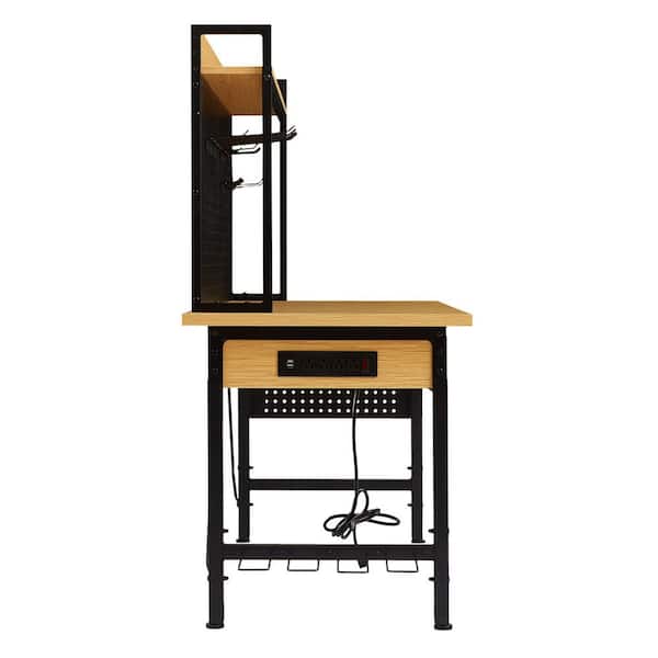 Siavonce 48 in. Adjustable Workbench with pegboard, Heavy Duty