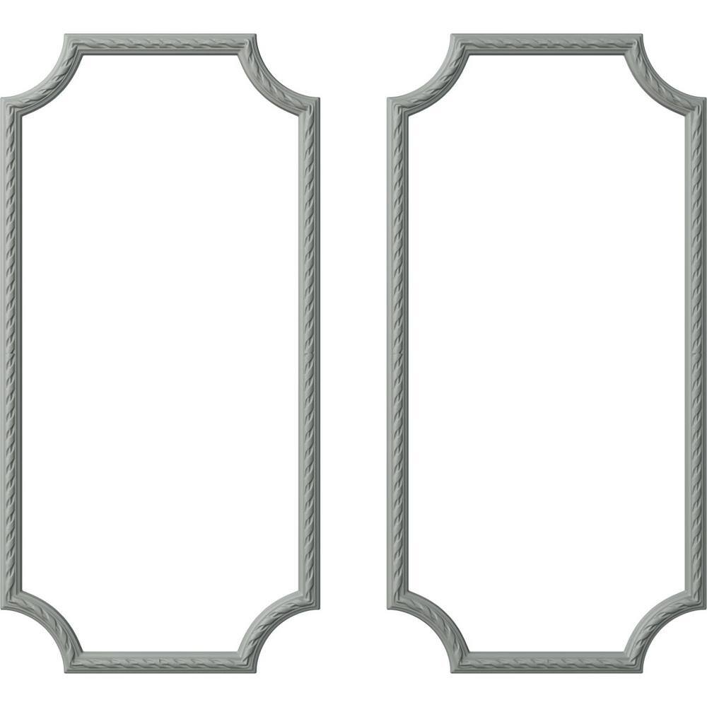 24"W x 48"H Gray Polyurethane Reeded Acanthus Leaf Panel Moulding Kit