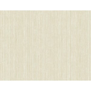 Textile Vertical Cream Paper Non-Pasted Strippable Wallpaper Roll (Cover 60.75 sq. ft.)