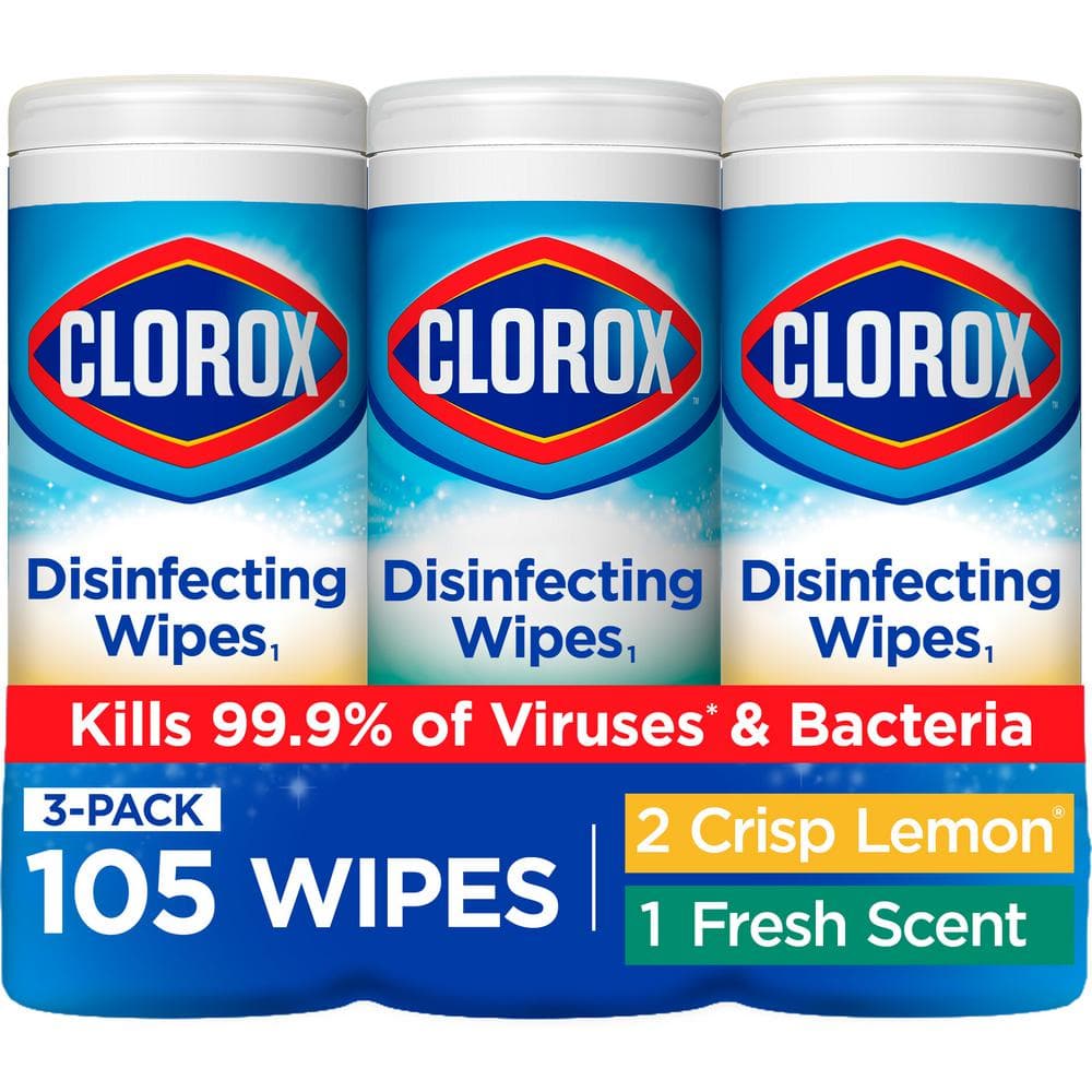 Clorox 35-Count Crisp Lemon and Fresh Scent Bleach Free Disinfecting  Cleaning Wipes (3-Pack) 4460030112 - The Home Depot