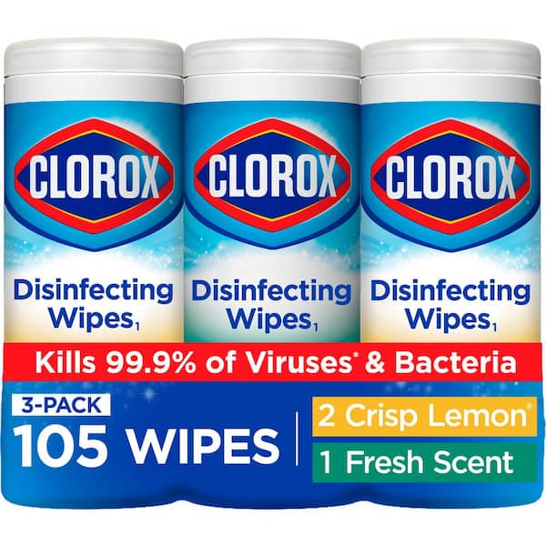Clorox 35-Count Crisp Lemon and Fresh Scent Bleach Free Disinfecting Cleaning Wipes (3-Pack)