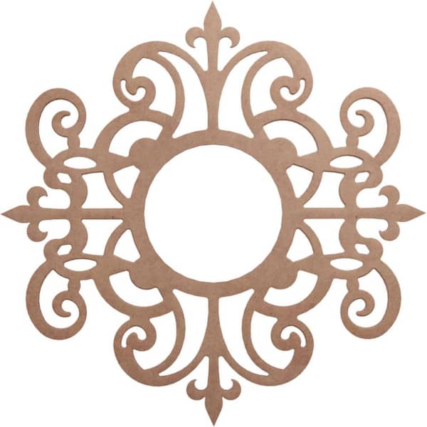 Ekena Millwork 26 in. x 8.5 in. x 0.25 in. Wood Medallion Moulding