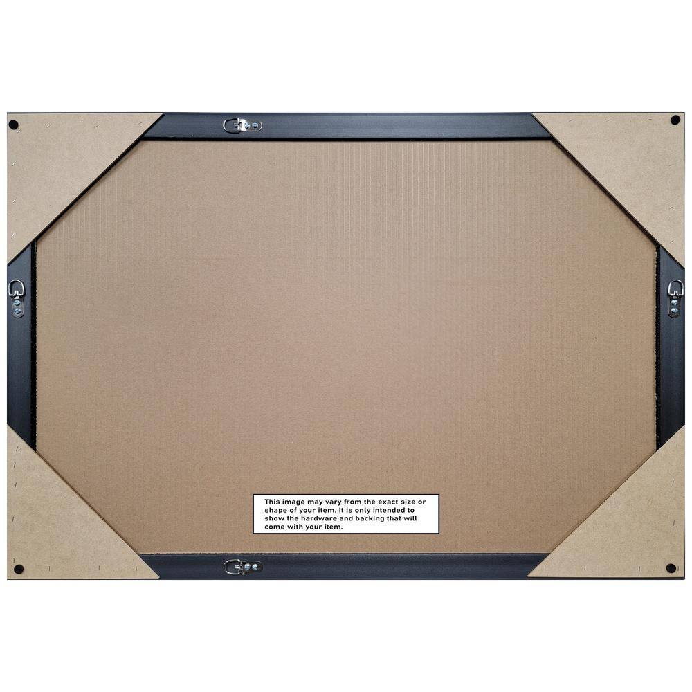 Florence Medium Brown Square Wood Framed Wall Mirror