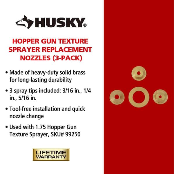 Husky Hopper Gun Texture Sprayer Replacement Nozzles (3-Pack