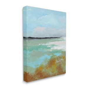 Abstract Ocean Moss Scenery Design by Nikita Jariwala Unframed Nature Art Print 20 in. x 16 in.