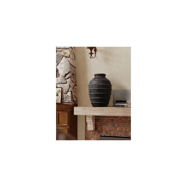 Rustic Large Black Ceramic Pot Decorative Vase, 11. 2 in. Round Rustic Large Black Ceramic Pot Decorative Vase, 11. 2 in. Round