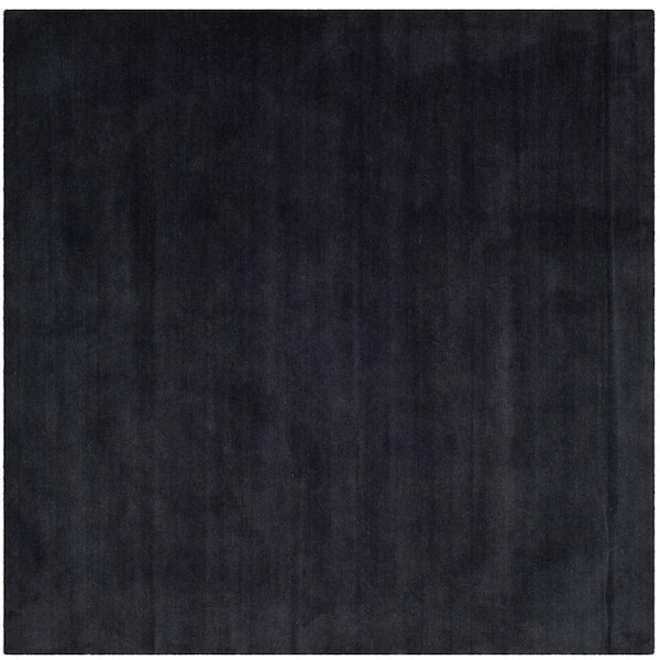 SAFAVIEH Himalaya Black 8 ft. x 8 ft. Square Solid Area Rug