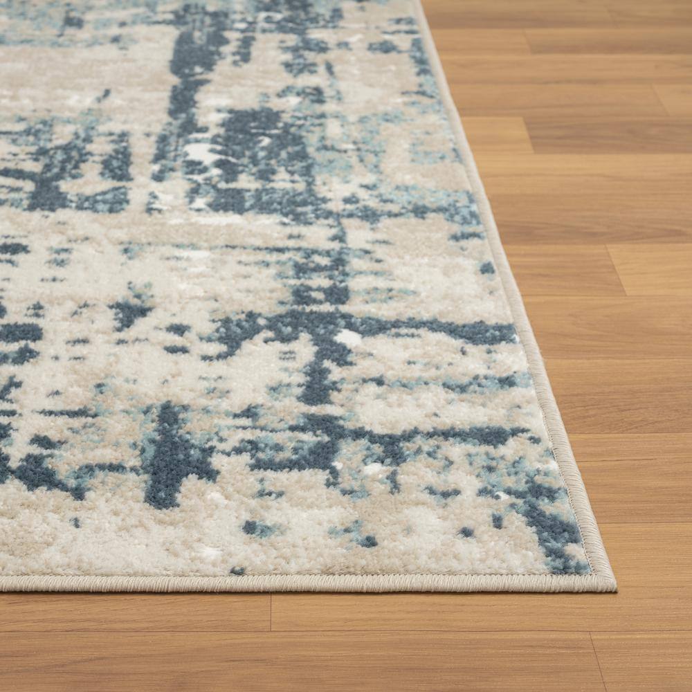 Arcady Blue and Beige Abstract Rectangular Area Rug