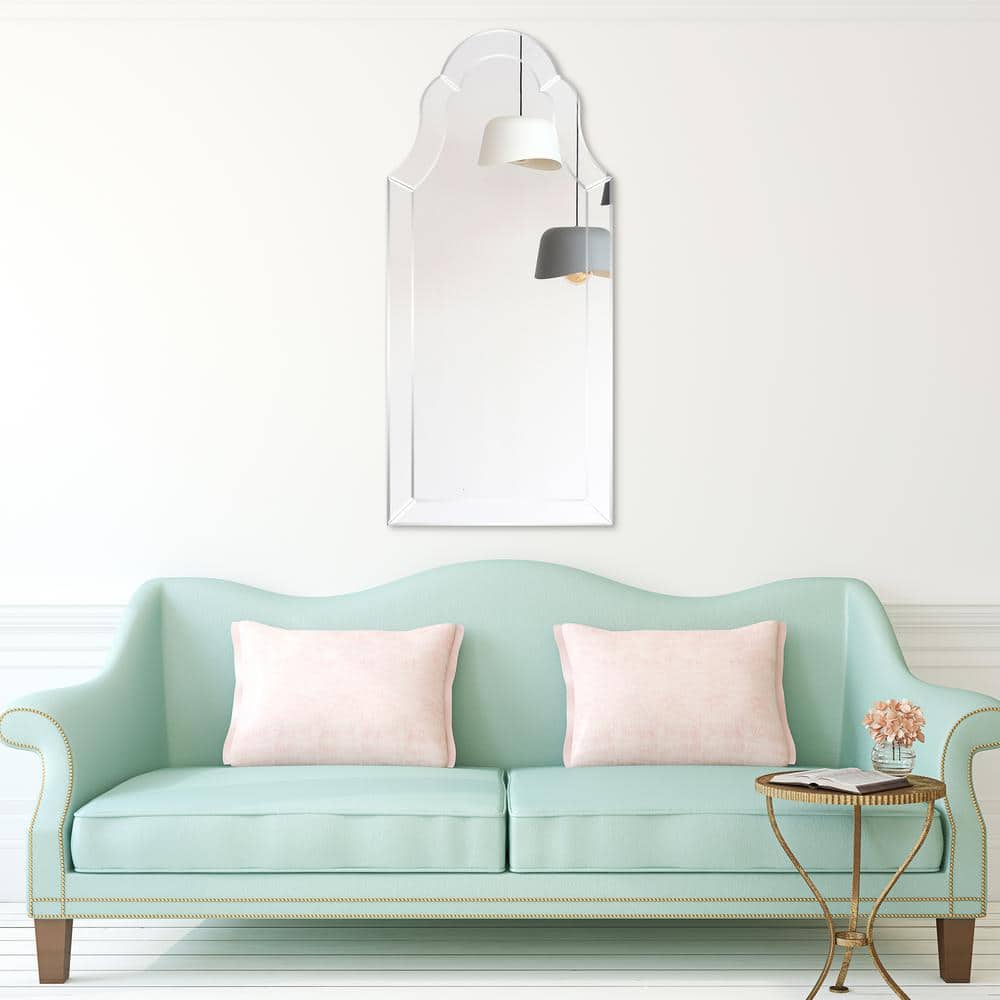 Contemporary Full-Length Beveled Bathroom Vanity Mirror