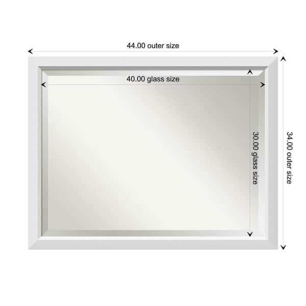 Amanti Art Blanco 44 In W X 34 H, 44 Inch Wide Vanity Mirror