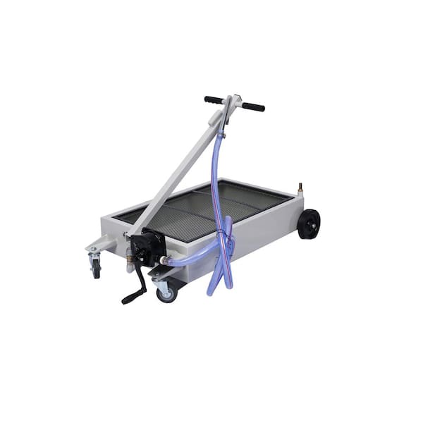 WRIGHTMASTER 15 Gal. Low-Profile Oil Drain with Pump and 7ft. Hose
