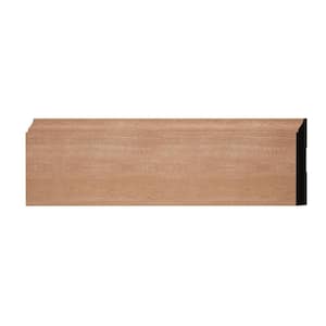 WM620 0.5625 in. D x 4.25 in. W x 6 in. L Wood (Sapele) Baseboard Moulding Sample