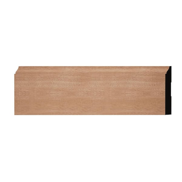 Ekena Millwork WM620 0.5625 in. D x 4.25 in. W x 6 in. L Wood (Sapele) Baseboard Moulding Sample