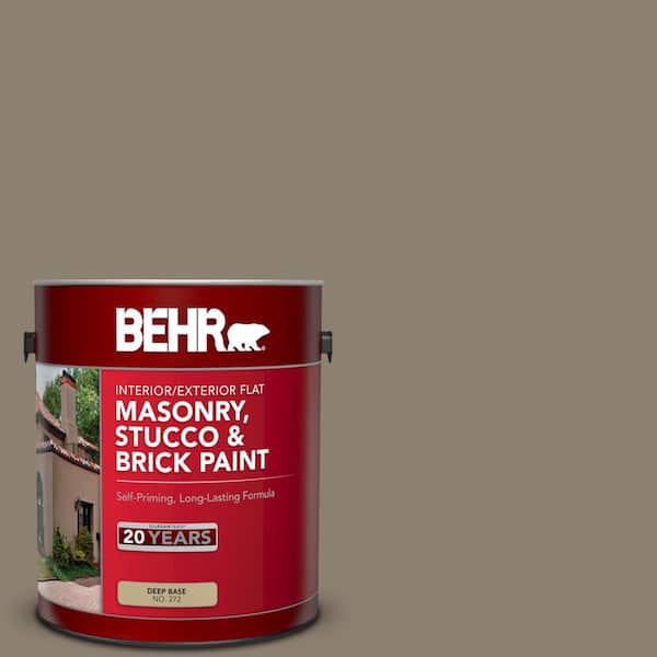 BEHR 1 gal. #720D-5 Mocha Accent Flat Interior/Exterior Masonry, Stucco and Brick Paint