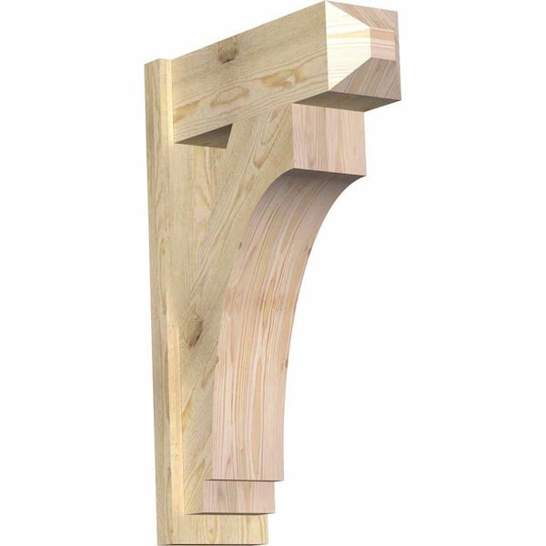Ekena Millwork 8 in. x 34 in. x 22 in. Imperial Craftsman Rough Sawn Douglas Fir Outlooker