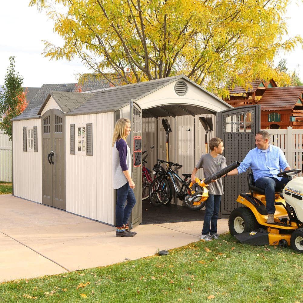 Lifetime 20 Ft X 8 Ft Garden Building Plastic Shed 60127 The Home Depot
