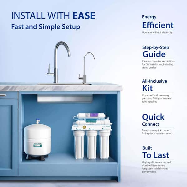 Essence Premium Quality 75 GPD pH+ Alkaline Mineral Under-Sink Reverse Osmosis Drinking Water Filter System