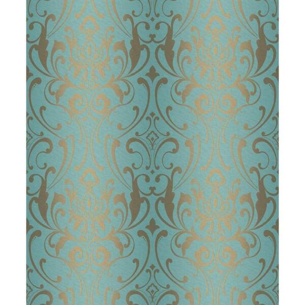 York Wallcoverings Glam Damask Paper Strippable Roll Wallpaper (Covers 56 sq. ft.)