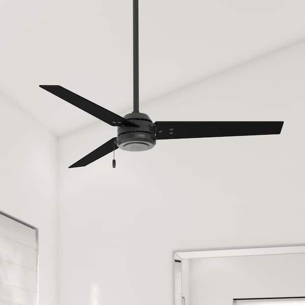 Cassius 52 in. Indoor/Outdoor Matte Black Ceiling Fan For Patios or Bedrooms