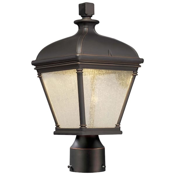 the great outdoors by Minka Lavery Lauriston Manor 1-Light Oil-Rubbed Bronze Outdoor Post Lantern