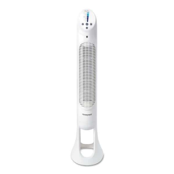 Spis aftensmad lille Vind Honeywell QuietSet Adjustable-Height 32-7/8 in. White 5-Speed Whole Room Tower  Fan HWLHYF260 - The Home Depot