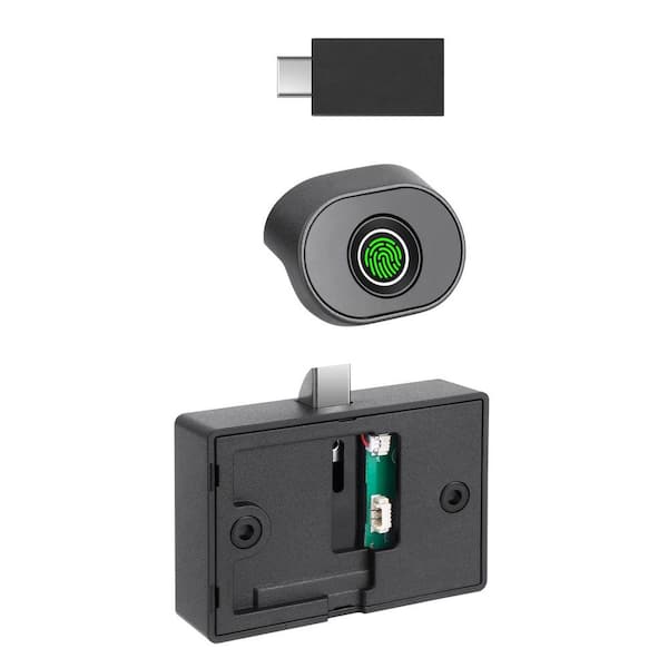 Alloy Steel Bluetooth Fingerprint Cabinet Lock, Smart Biometric Cabinet Lock, Keyless Hidden File Drawer Lock
