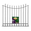 Vigoro Beaumont 40.4 in. H x 49.6 in. W Black Steel 3-Rail Fence Panel ...