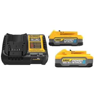 Powerstack 20-Volt Lithium-Ion 5.0 Ah and 1.7 Ah Batteries and Charger