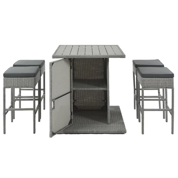 bistro set with storage