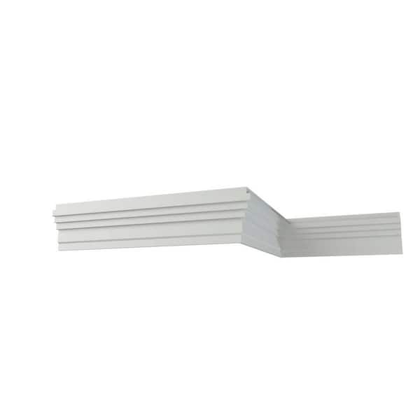 Joseph 4.375 in. D x 1.375 in. W x 12 in. L Polyurethane Crown Moulding Sample