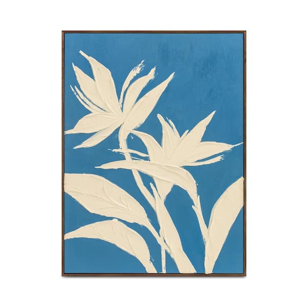 Lyanna 1 Framed Art Print, Inverse Silhouette Acrylic on Canvas with Solid Pine Wood Frame 32 in. x 24 in.