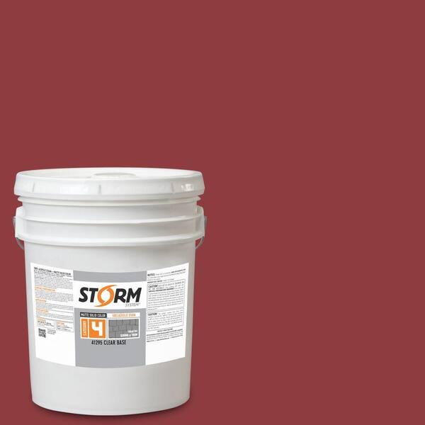 Storm System Category 4 5 gal. Spilled Wine Matte Exterior Wood Siding 100% Acrylic Latex Stain