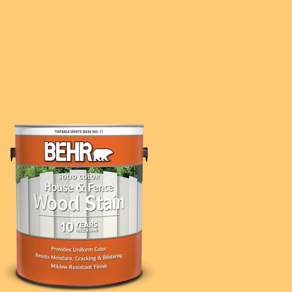 BEHR 1 gal. #310B-5 Spiced Butternut Solid Color House and Fence Exterior Wood Stain