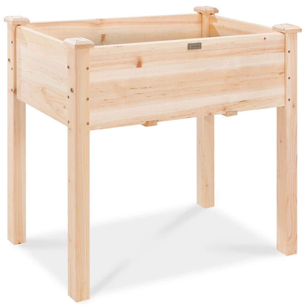 Best Choice Products 34 in. x 18 in. x 30 in. Elevated Garden Bed, Wood ...