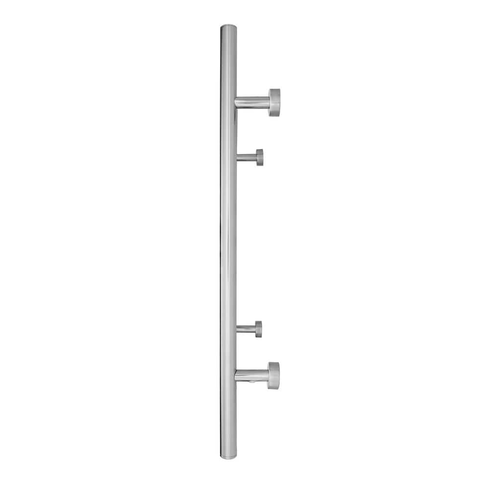 Polished Stainless Steel Wall-Mounted Towel Warmer with 10 Bars
