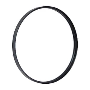 24 in. W x 24 in. H Round Black Wall Mounted Mirror