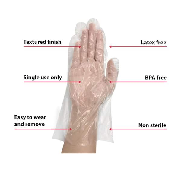 Gorilla Supply Disposable Vinyl Gloves BPA & Latex & Powder Free, 300 Count, Medium, Size: One Size