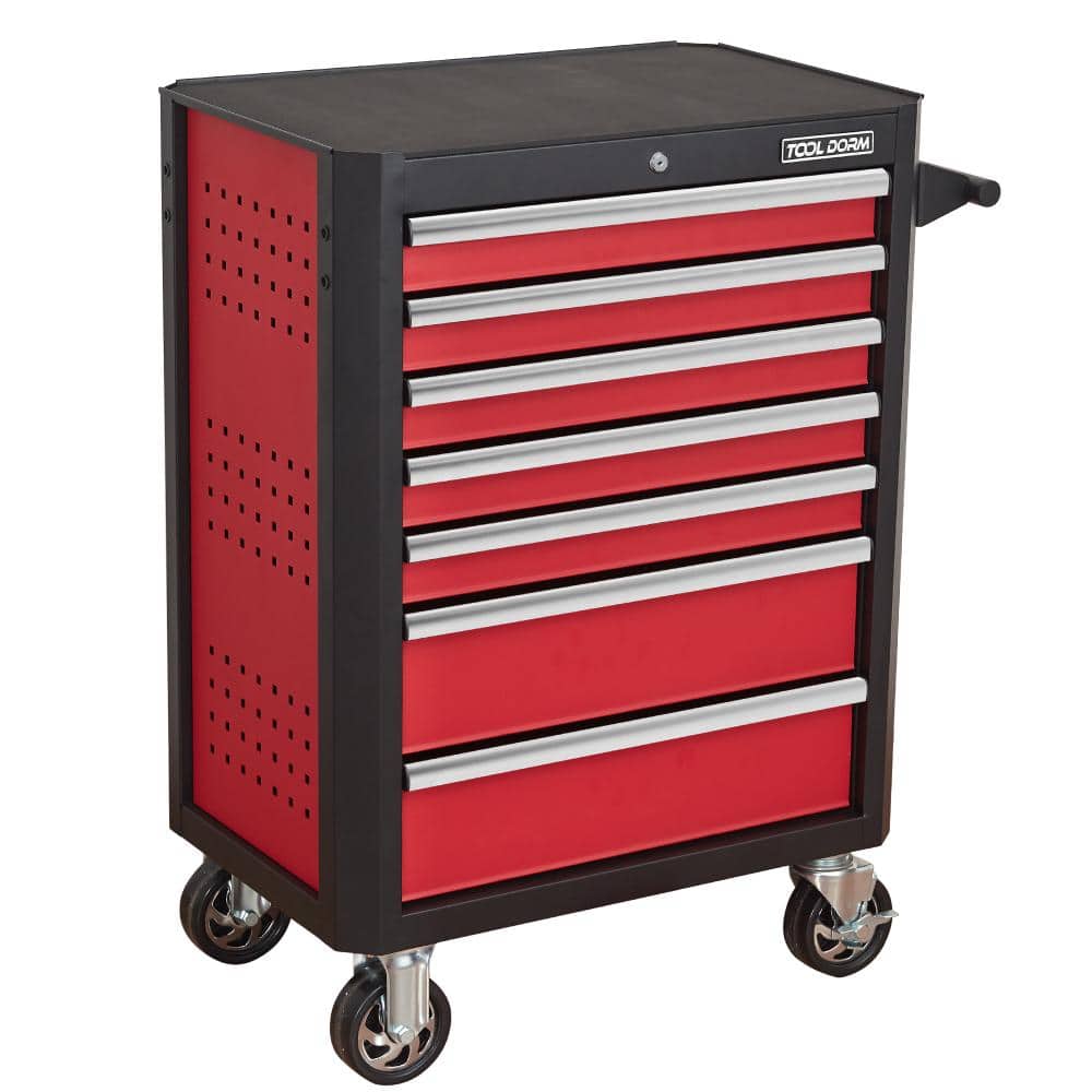 "7-Drawer Rolling Tool Chest with Locking Wheels & Drawers, 28"" Mobile Tool Storage Cabinet for Garage Workshop" price history on PriceWatchPro