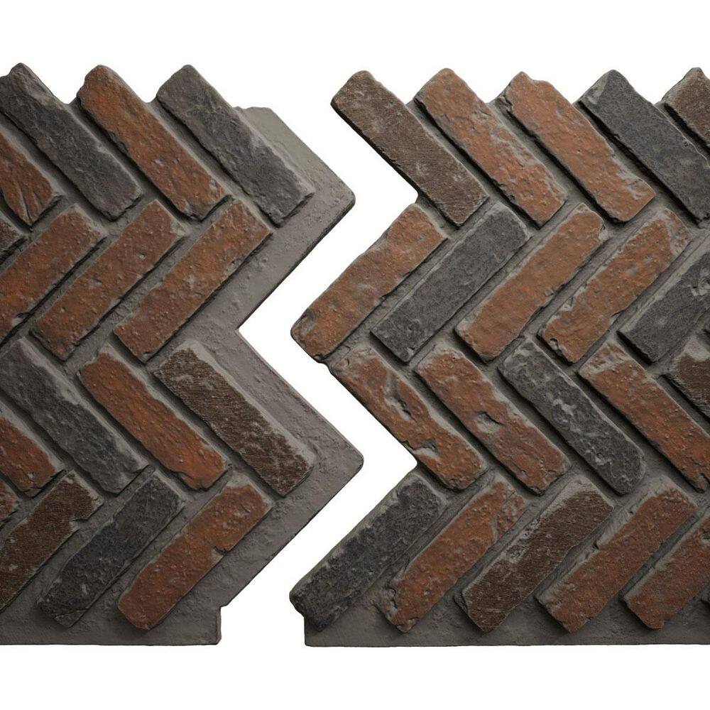 "EverStone Herringbone Faux Brick Panel, 46 1/2""W x 25 1/4""H x 1""D, Clay Creek Color" price history on PriceWatchPro