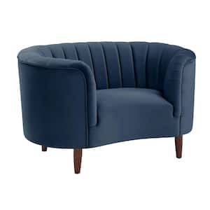 Millephri Blue Velvet Arm Chair