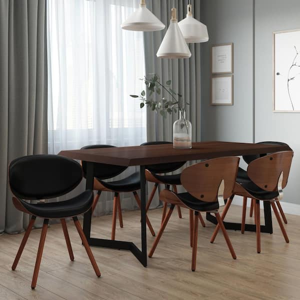 Marana Mid Century Modern Dining Chair, Mid Century Modern Leather Dining Room Chairs