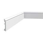 5/8 in. D x 4 in. W x 78-3/4 in. L Primed White High Impact Polystyrene Baseboard Moulding (20-Pack)