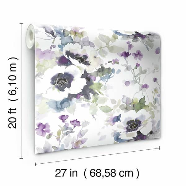 Stickers muraux - Motifs - Violet - Paon - 20x30 cm - Feuille adhésive