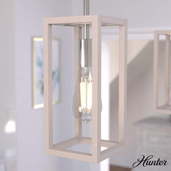 Hunter Squire Manor 1-Light Brushed Nickel Island Mini Pendant Light