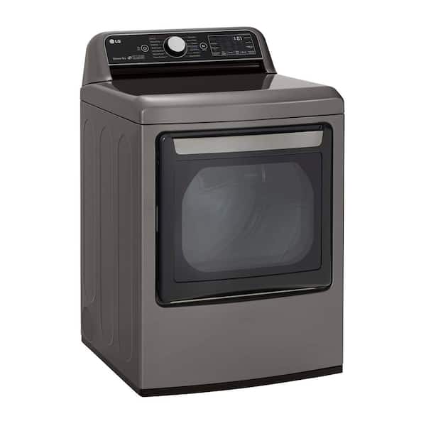 LG 7.4 Cu. Ft. Black Steel Front Load Gas Dryer, Yale Appliance