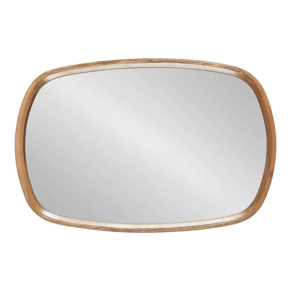 Natural Mango Wood Rectangular Vanity Wall Mirror