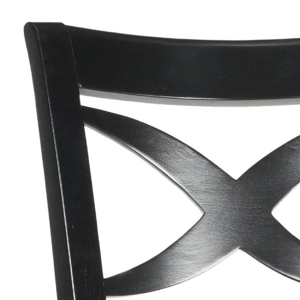 Black Leather and Wood Swivel Bar Stool with Nailhead Trim